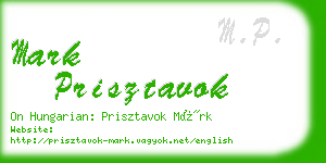 mark prisztavok business card